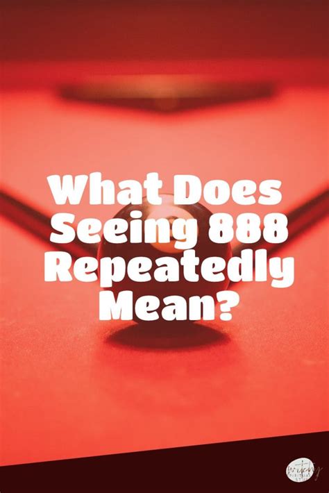 Here's What It Means If You See 888 All The Time .